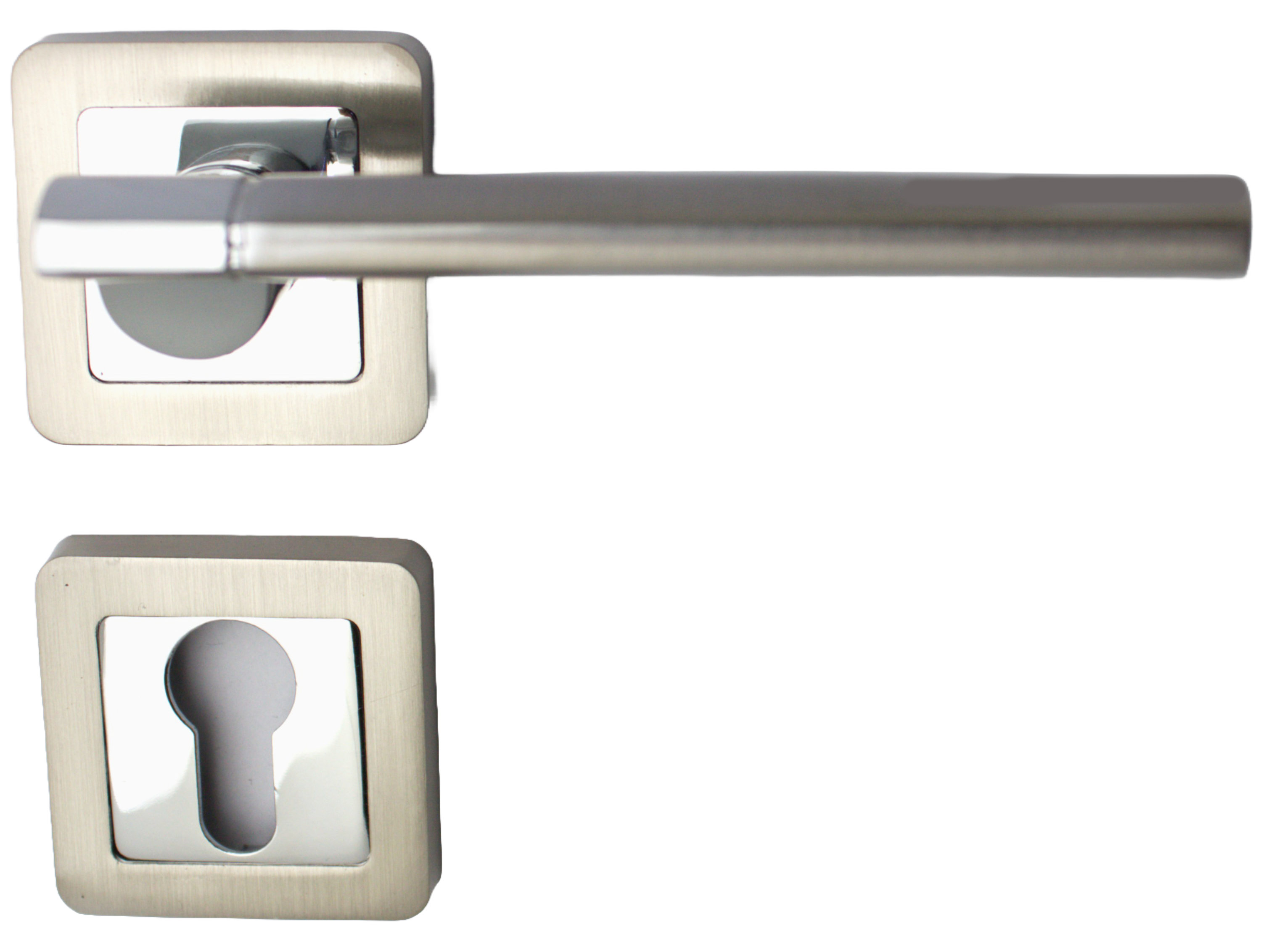 Robustline Rose Handles Door Handle (alum) Square Rose Type Dh22-Nd31 Door Handles Premium Hardware for Door Cabinet Window Furniture and Interior Use